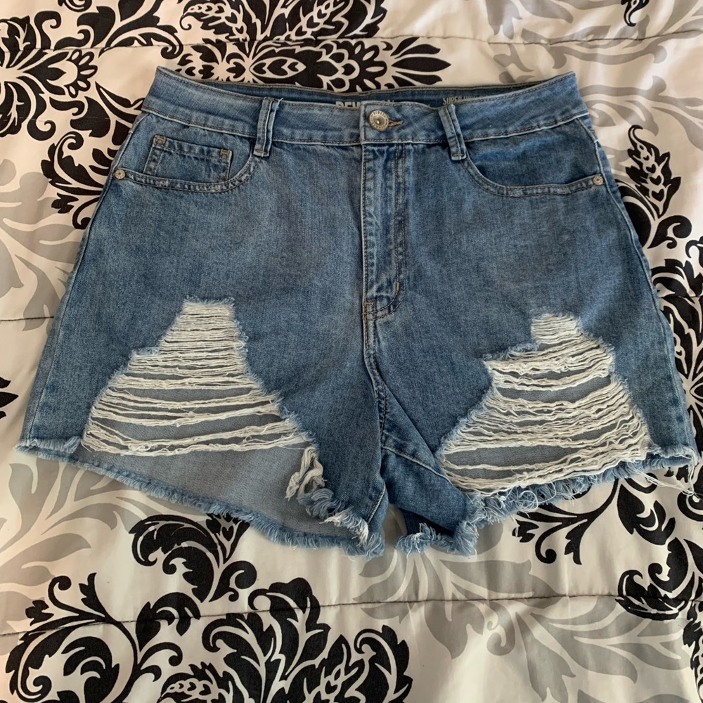 Rewash Ripped Jean Shorts